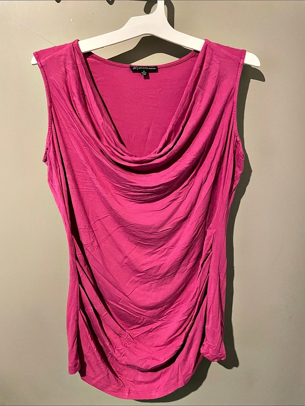 Adrianna Papell Draped Neck Tunic in Pink Size 1X Like New